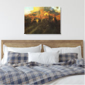 Oude Amerikaanse West, Overland Trail van Johnson Canvas Afdruk (Insitu (Slaapkamer))