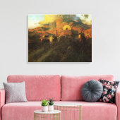 Oude Amerikaanse West, Overland Trail van Johnson Canvas Afdruk (Insitu (Woonkamer))