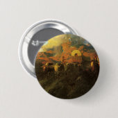 Oude Amerikaanse West, Overland Trail van Johnson Ronde Button 5,7 Cm (Voorkant /achterkant)