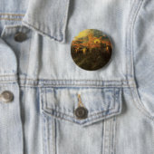 Oude Amerikaanse West, Overland Trail van Johnson Ronde Button 5,7 Cm (In situ)