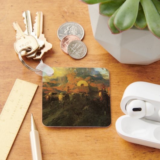 Oude Amerikaanse West, Overland Trail van Johnson Sleutelhanger (Bureau)