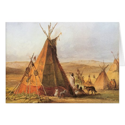Oude Amerikaanse West, Teepees in de vlakte van Bo (Voorkant Horizontaal)