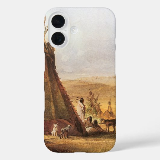 Oude Amerikaanse West, Teepees in de Vlakte van Bo Case-Mate iPhone Case (Achterkant)