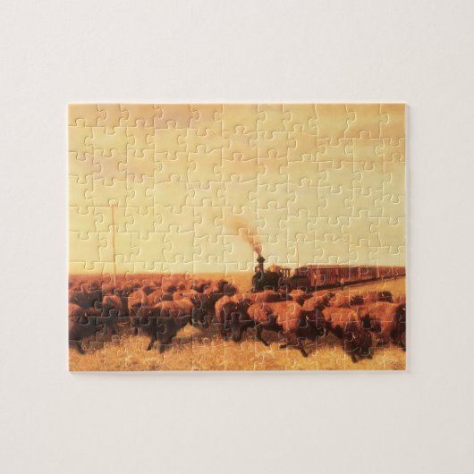Oude Amerikaanse Westerse kunst, tegengehouden doo Legpuzzel (Horizontaal)