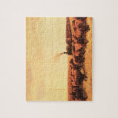 Oude Amerikaanse Westerse kunst, tegengehouden doo Legpuzzel (Verticaal)