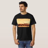Oude Amerikaanse Westerse kunst, tegengehouden doo T-shirt (Voorkant volledig)