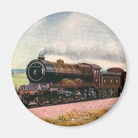 Oude Amerikaanse Westerse Trein Magneet (Voorkant)