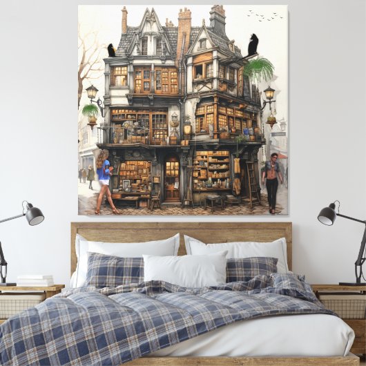  Oude Amsterdamse Kunst Canvas Afdruk (Insitu (Slaapkamer))