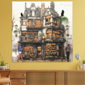 Oude Amsterdamse Kunst Canvas Afdruk (Insitu (Woonkamer))