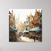 Oude Amsterdamse Kunst Canvas Afdruk (Voorkant)