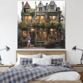 Oude Amsterdamse Kunst Canvas Afdruk (Insitu (Slaapkamer))