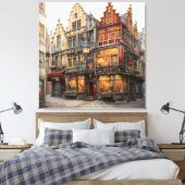 Oude Amsterdamse Kunst Canvas Afdruk (Insitu (Slaapkamer))