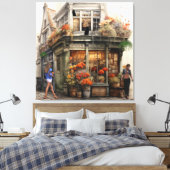 Oude Amsterdamse Kunst Canvas Afdruk (Insitu (Slaapkamer))