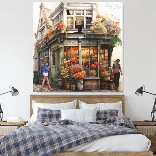  Oude Amsterdamse Kunst Canvas Afdruk (Insitu (Slaapkamer))