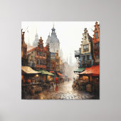 Oude Amsterdamse Kunst Canvas Afdruk (Voorkant)