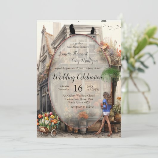  Oude Amsterdamse Kunst Kaart (Staand voorkant)