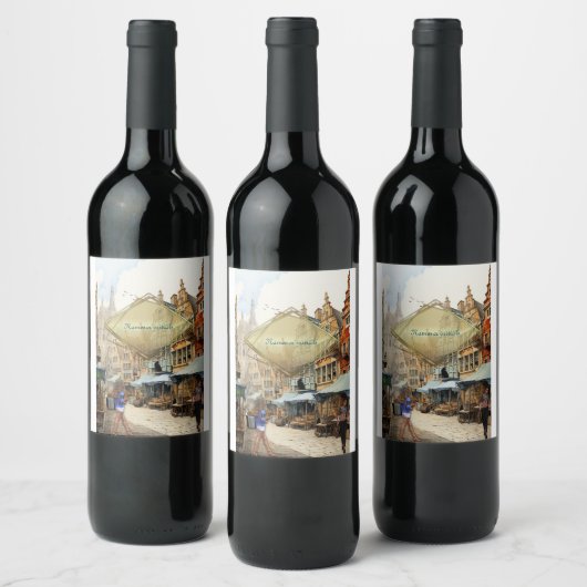  Oude Amsterdamse Kunst Wijn Etiket (Flessen)