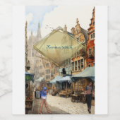 Oude Amsterdamse Kunst Wijn Etiket (Enkel label)