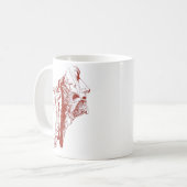 Oude anatomie Illustratie Menselijke vertebrale ar Koffiemok (Voorkant links)