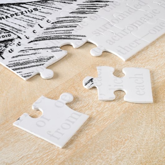 Oude anatomie-illustratiesymeren van de nek legpuzzel (Zijkant)