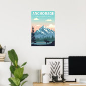 Oude Anchorage Alaska Poster (Thuiskantoor)