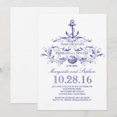 Oude Anker Nautische Repetitie Diner Uitnodigen Kaart (Voorkant / Achterkant)