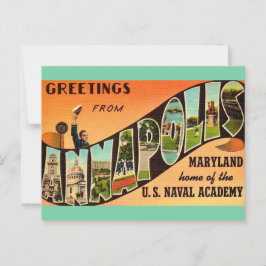 Oude Annapolis MD Groet Briefkaart