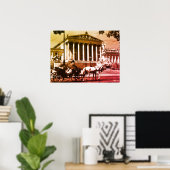 Oude ansicht Oostenrijk Weens parlement Poster (Thuiskantoor)