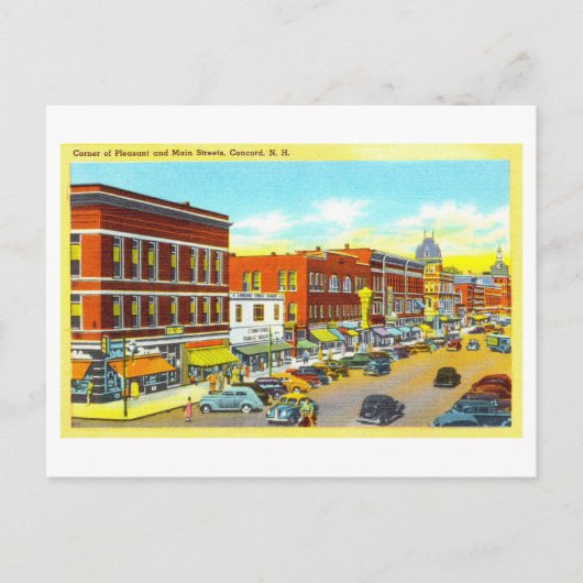 Oude Ansicht van Concord, New Hampshire, Briefkaart (Voorkant)