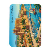 Oude ansicht van Palma de Mallorca Spanje Panorama Magneet (Verticaal)