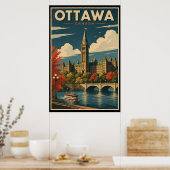 Oude ansichten Ottawa Canada Reizen Poster (Keuken)