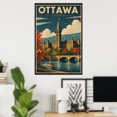 Oude ansichten Ottawa Canada Reizen Poster (Thuiskantoor)
