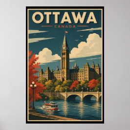 Oude ansichten Ottawa Canada Reizen Poster
