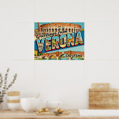 Oude ansichten van Verona Poster (Keuken)
