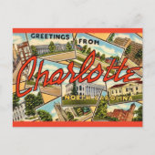 Oude ansichtkaart Charlotte NC Briefkaart (Voorkant)