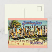 Oude ansichtkaart Clearwater Florida Briefkaart (Voorkant / Achterkant)