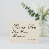 Oude ansichtkaart "Dank je voor je vriendelijkheid Briefkaart (Staand voorkant)