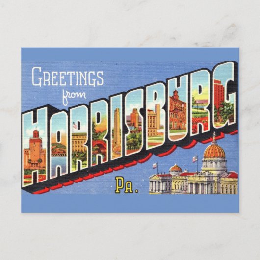 Oude ansichtkaart Harrisburg PA  Briefkaart (Voorkant)