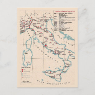 Oude ansichtkaart kaart van Italië