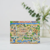 Oude ansichtkaart Malaga Spanje Briefkaart (Staand voorkant)