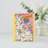 Oude ansichtkaart met kaart van Idaho (Staand voorkant)