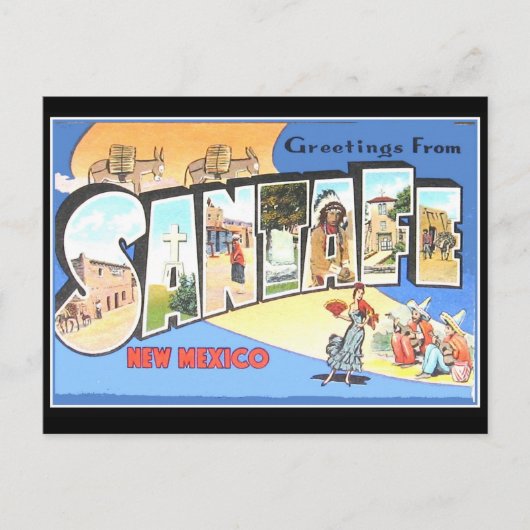 Oude ansichtkaart Santa Fe Briefkaart (Voorkant)