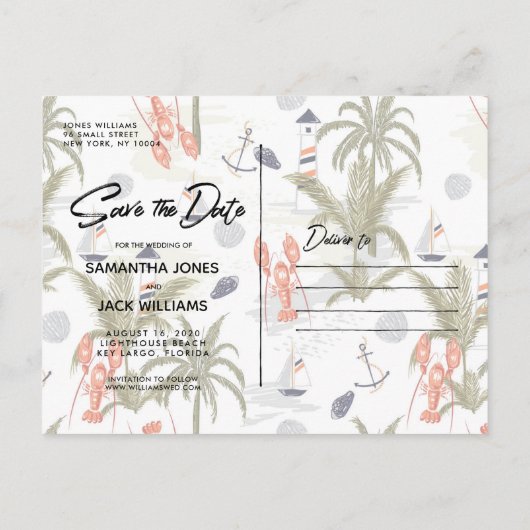 Oude ansichtkaart | Save the Date Aankondigingskaart (Achterkant)