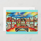 Oude ansichtkaart Spokane Washington  Briefkaart (Voorkant / Achterkant)