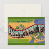 Oude ansichtkaart uit Cambridge MA Briefkaart (Voorkant / Achterkant)