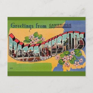 Oude ansichtkaart uit Cambridge MA Briefkaart
