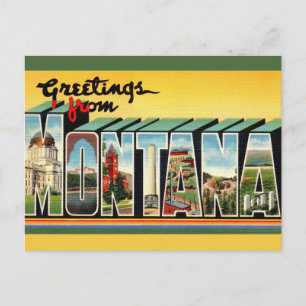 Oude ansichtkaart uit Montana Briefkaart