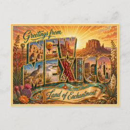 Oude ansichtkaart uit New Mexico Briefkaart