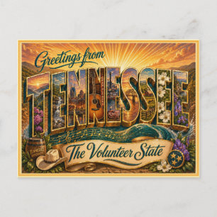 Oude ansichtkaart uit Tennessee Briefkaart