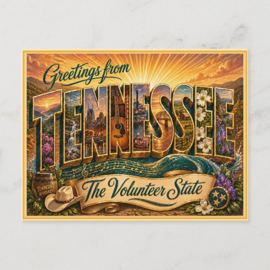 Oude ansichtkaart uit Tennessee Briefkaart (Voorkant)